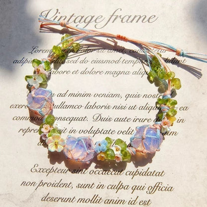 "Forget-me-not" wreath handmade bracelet