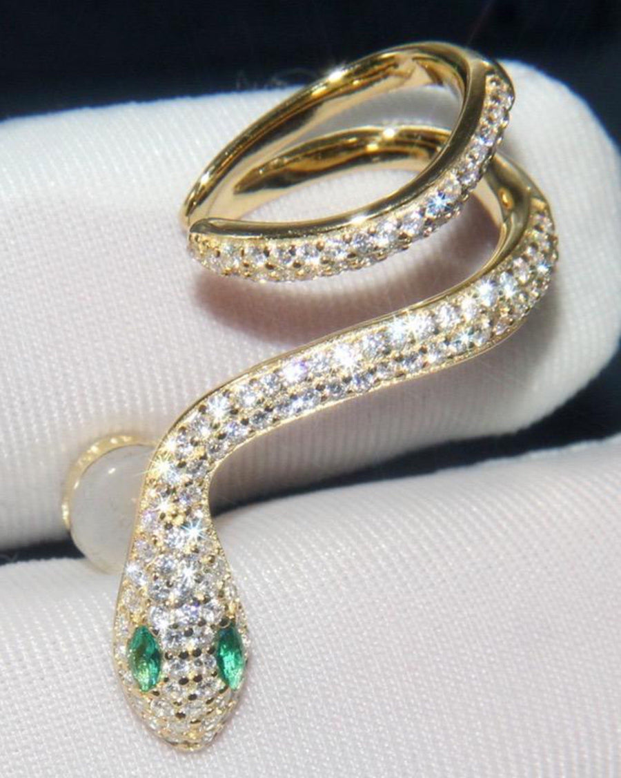 925 SILVER ORGINAL ZIRCON STONE SNAKE SHAPED EARRINGS