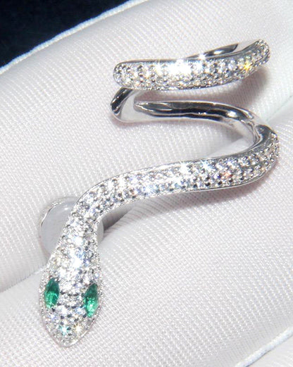 925 SILVER ORGINAL ZIRCON STONE SNAKE SHAPED EARRINGS