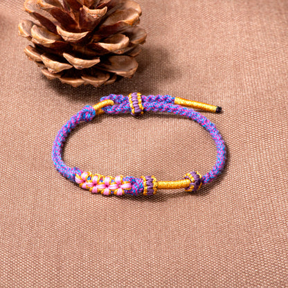 TO MY GRANDDAUGHTER "A LINK THAT CAN NEVER BE UNDONE" PEACH BLOSSOM BRACELET