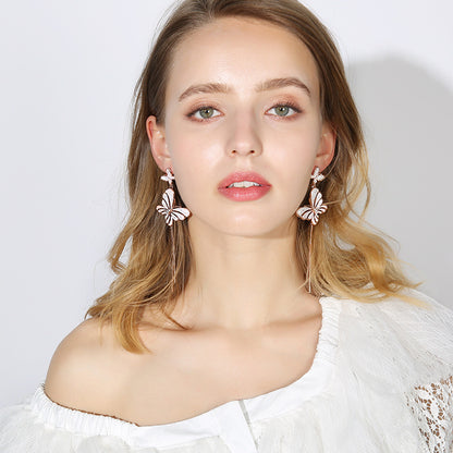 💐 Mother's Day Pre- Sale 💝- Butterfly Tassel Earrings🦋