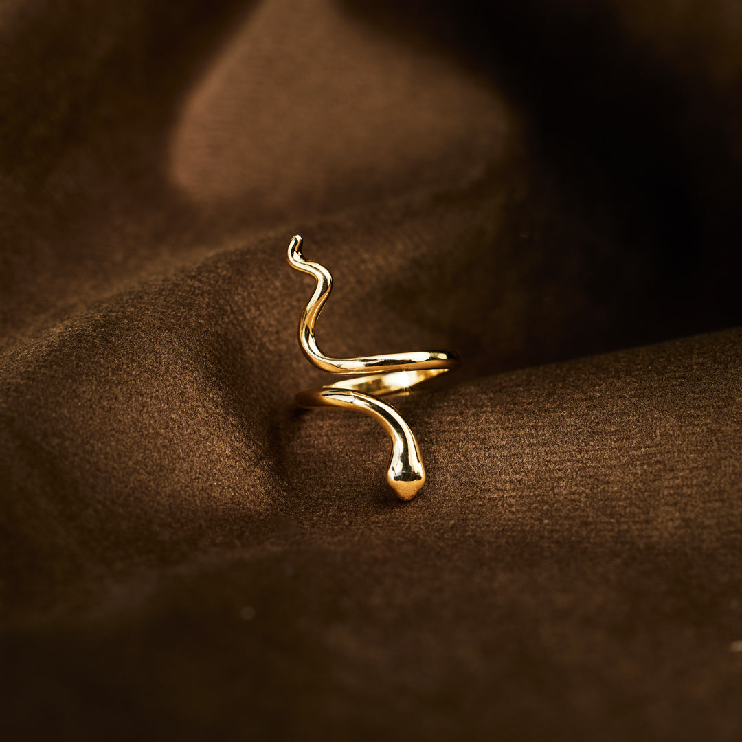 925 Sterling Silver Year of Snake Minimalist Snake Open Ring