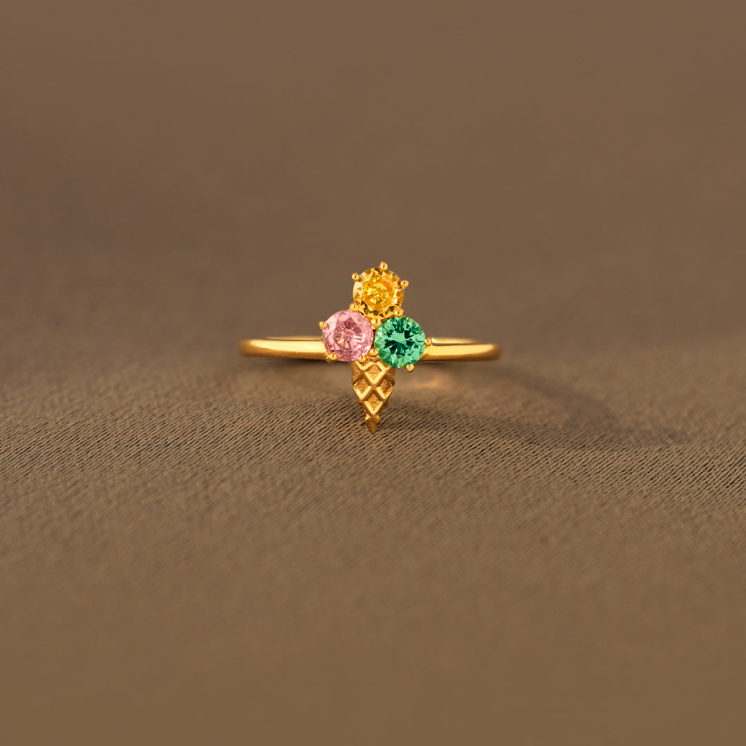 Mama's Love Never Melts Ice Cream Birthstones Ring