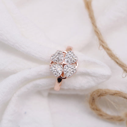 Four-Leaf Clovers Rotating Ring