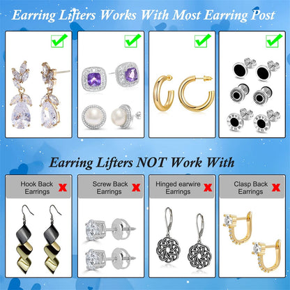 Magic Earring Back Lifters For Stretched Earlobes
