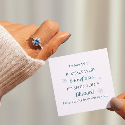 To My Wife Snowflakes Ring