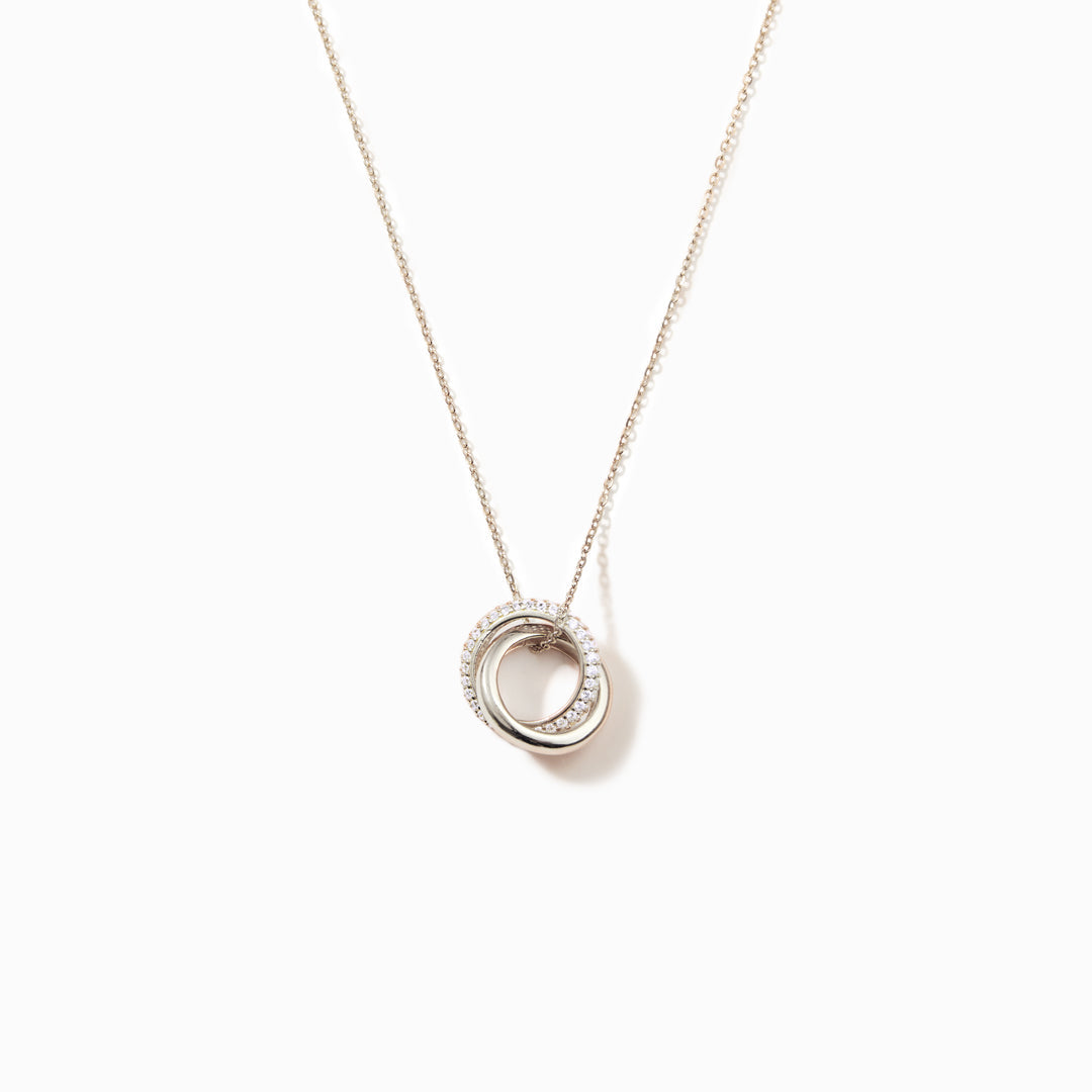 Mother Daughter Love Forever Interlocking Necklace