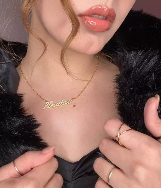 Custom Diamond Name Necklace