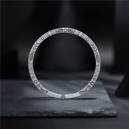 Energy Style silver cuff bracelet