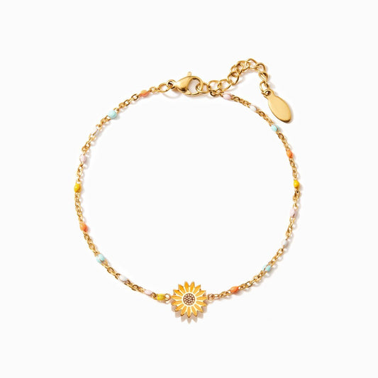 To My Daughter Sunflower Bracelet