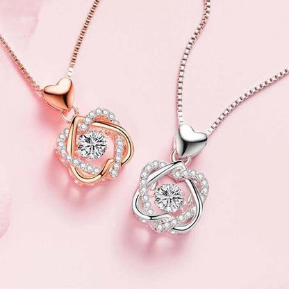 For Friend - Not Sisters By Blood But Sisters By Heart Love Knot Necklace