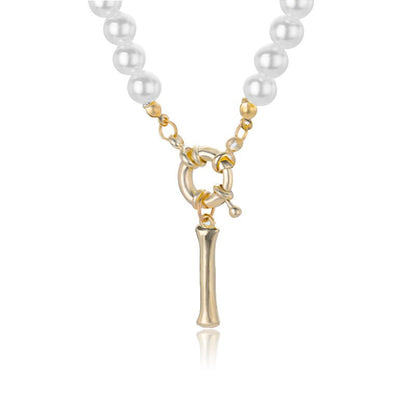 Personal Pearl Necklace Choker Alphabet A-Z