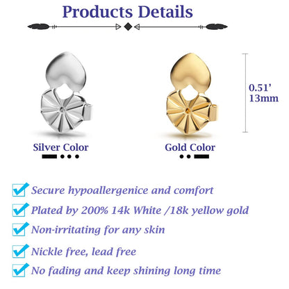 Magic Earring Back Lifters For Stretched Earlobes