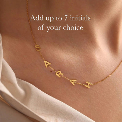 Custom Sideway Initial Necklace