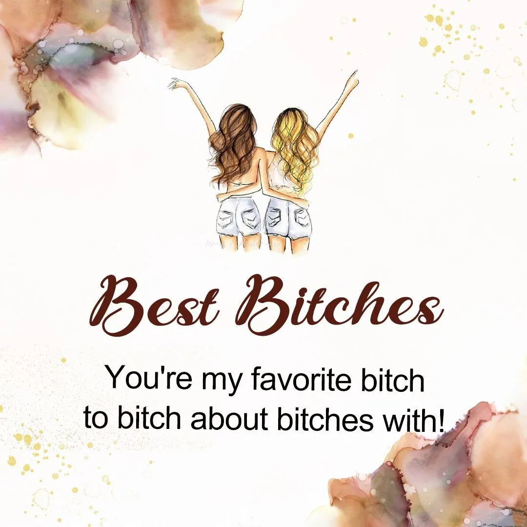 For Friend - You're My Favorite Bitch Double Hearts Custom Birthstones Bracelet
