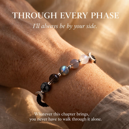 This Too Shall Pass Moon Phases Crystal Bracelet