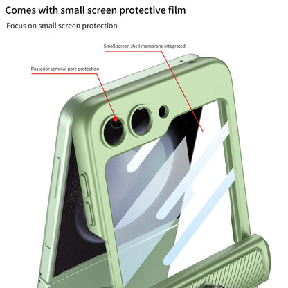 ARMOR CASE WITH RING HOLDER & MAGNETIC HINGE PROTECTIVE FOR SAMSUNG GALAXY Z FLIP 5