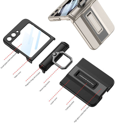 ARMOR CASE WITH RING HOLDER & MAGNETIC HINGE PROTECTIVE FOR SAMSUNG GALAXY Z FLIP 5