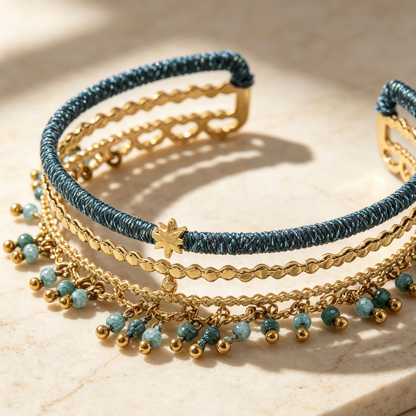 🌊Ocean Breeze Boho Cuff Bracelet- Bring the Ocean With You
