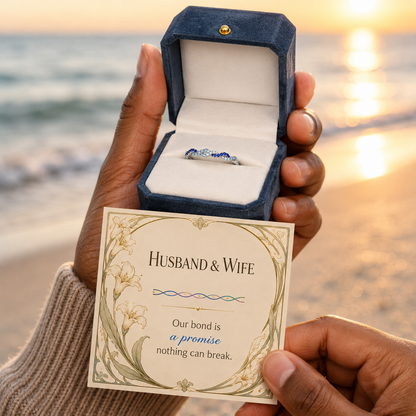 Personalized Wavy Birthstone Promise Ring - Gift For Loved Ones
