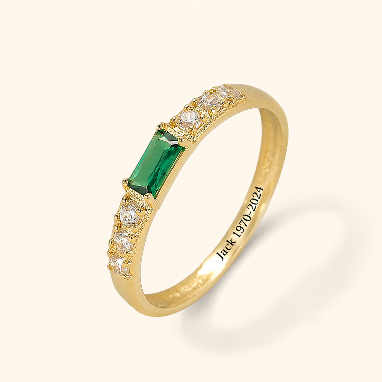 Hug From Heaven Personalized Birthstone Memorial Ring