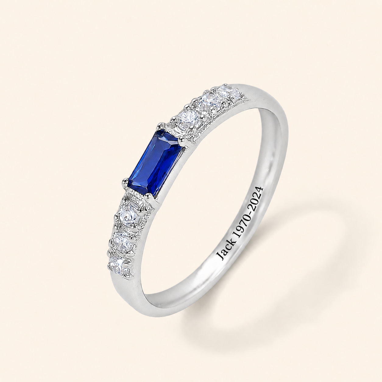 Hug From Heaven Personalized Birthstone Memorial Ring