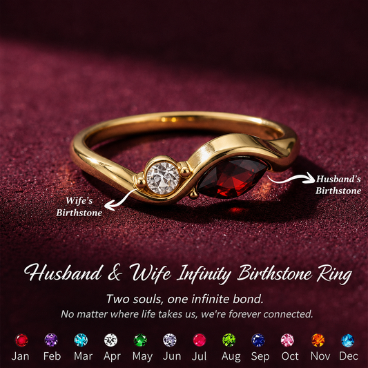 Husband&Wife Infinity Birthstone Ring