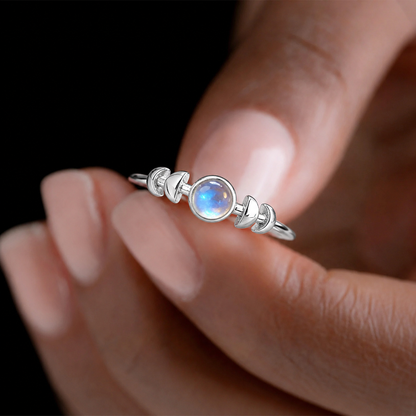 This Too Shall Pass Moon Phases Moonstone Ring