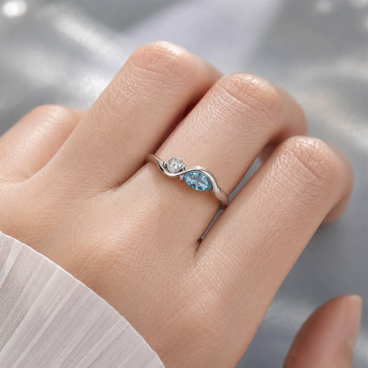 Husband&Wife Infinity Birthstone Ring