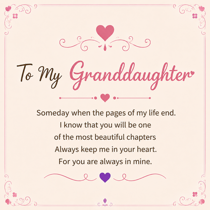For My Granddaughter- I Always With You Custom Double Birthstones Necklace