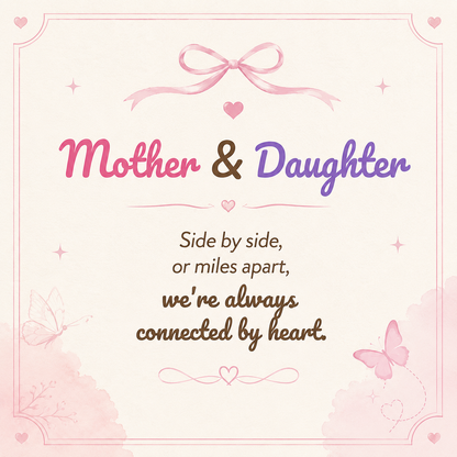 Personalized Mother And Daughter Double Heart Birthstone&Name Bracelet