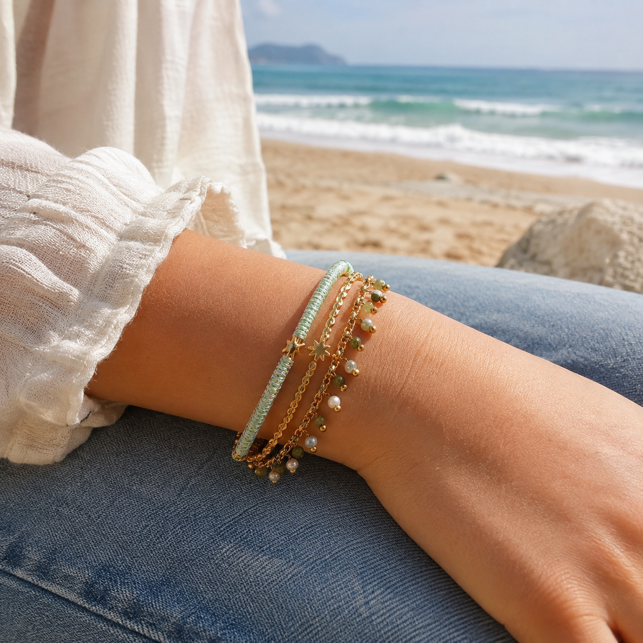 🌊Ocean Breeze Boho Cuff Bracelet- Bring the Ocean With You