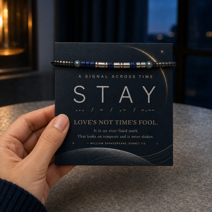 STAY | Gravity Signal Morse Code Bracelet