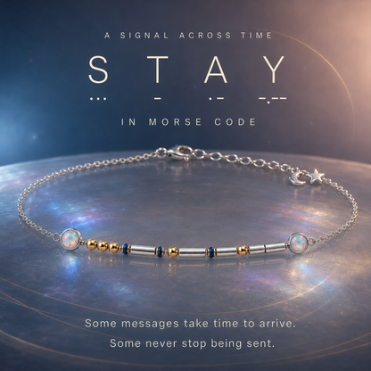 STAY | Starlight Signal Opal Morse Code Bracelet