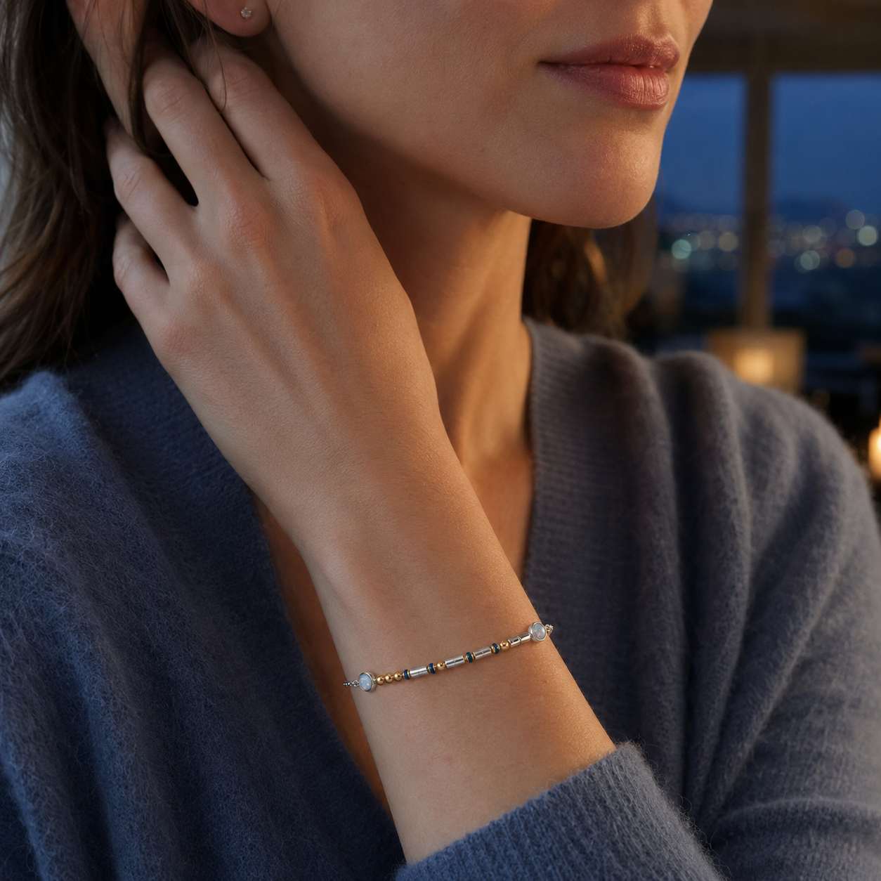 STAY | Starlight Signal Opal Morse Code Bracelet