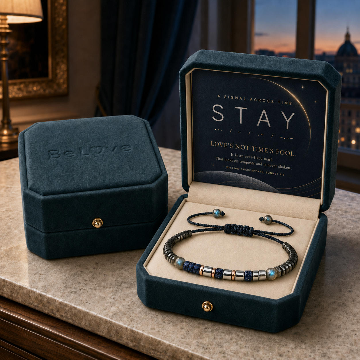 STAY | Gravity Signal Morse Code Bracelet