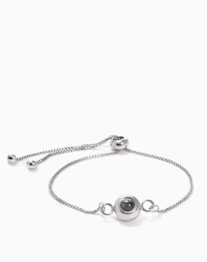 Customized Photo Projection Round Bead Bracelet