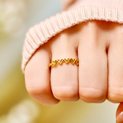 GIRLS FRIENDSHIP HEARTS RING