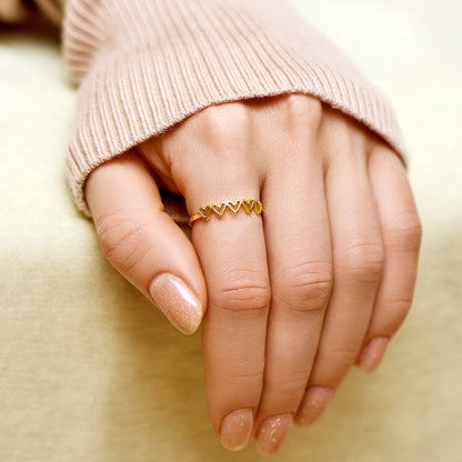 GIRLS FRIENDSHIP HEARTS RING