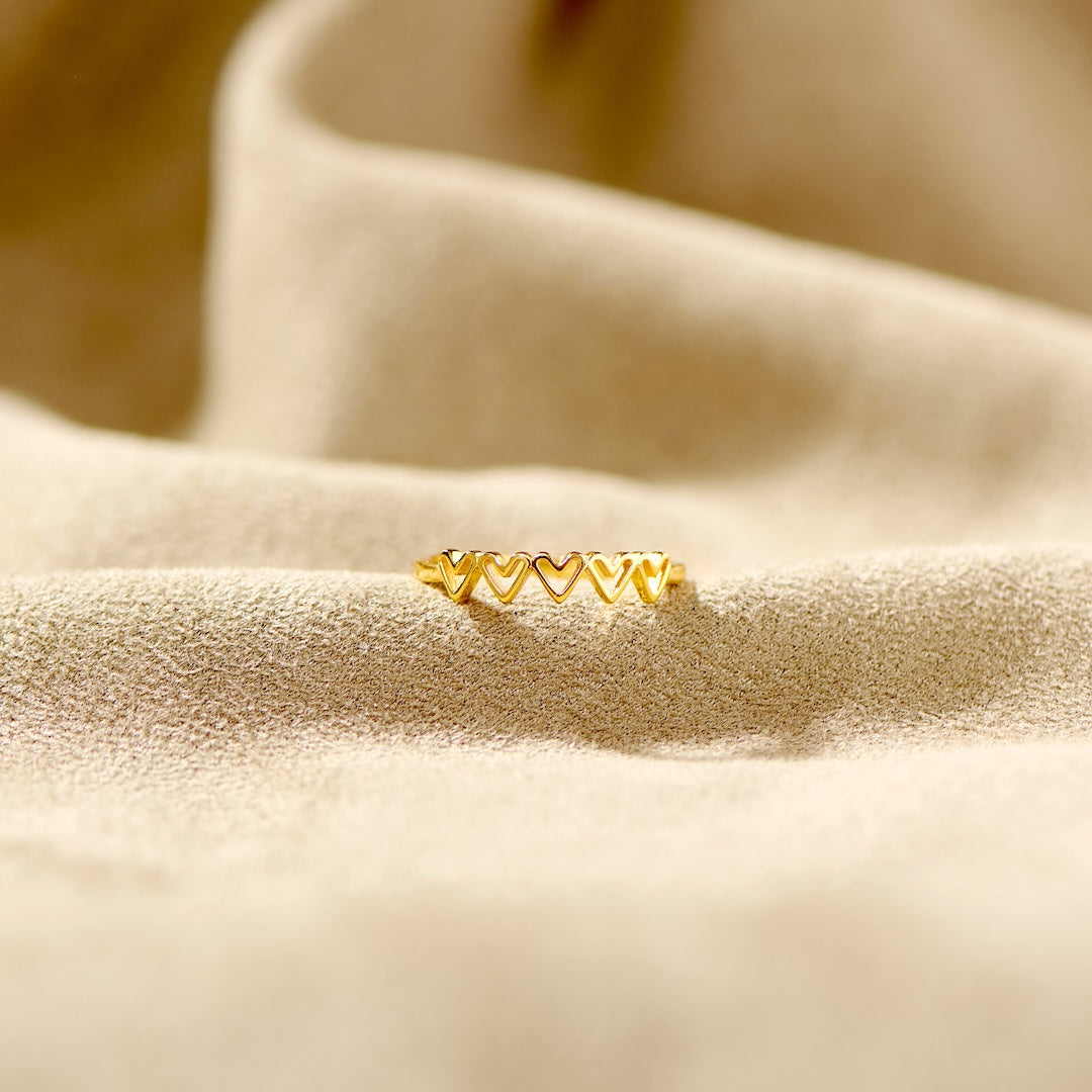 GIRLS FRIENDSHIP HEARTS RING