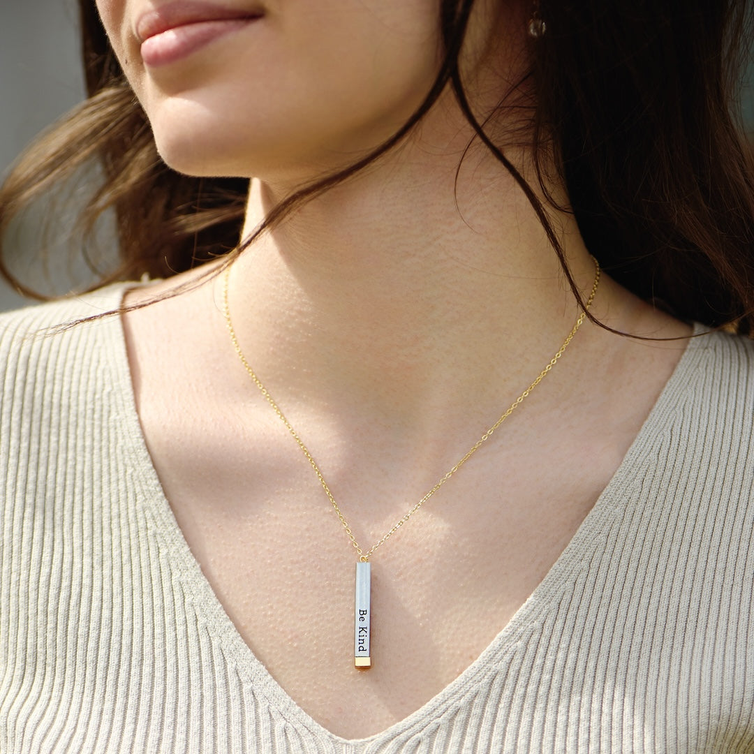 Be Kind Of A Bi♡ch - Hidden Message Necklace
