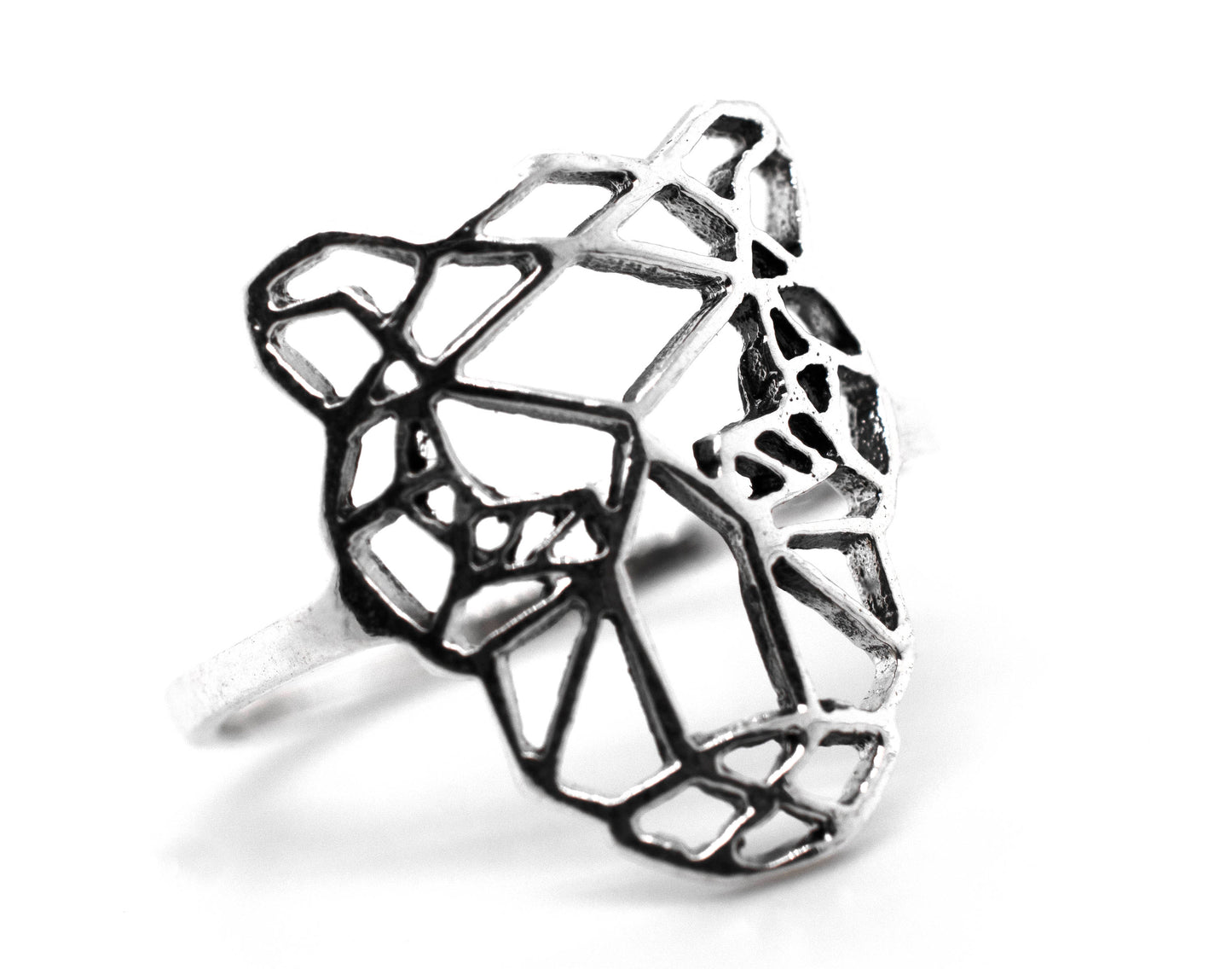 Geometric Tiger Ring
