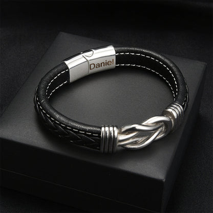 To My Son- Keep Me In Your Heart Infinity Custom Bracelet