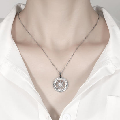 Compass of My Heart-Sterling Silver Necklace
