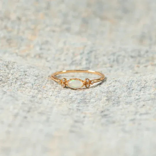 The Purest Love for Mother & Daughter Matching Oval Cut Opal Ring