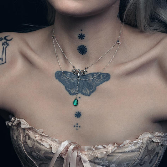 Glass Droplet Ivy Necklace