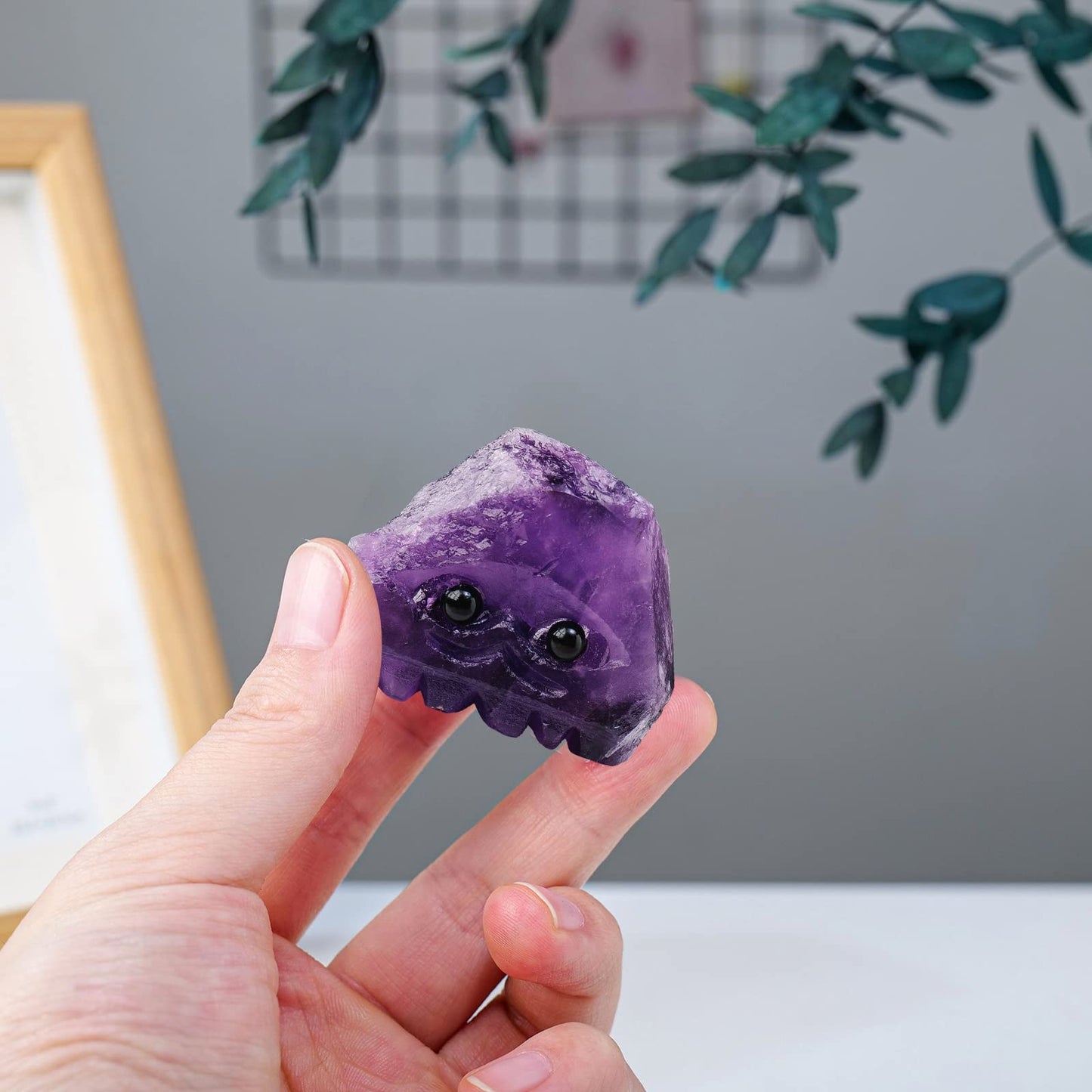 Natural Healing Gemstone Raw Crystal Stone Hedgehog Carving Crafts Decoration