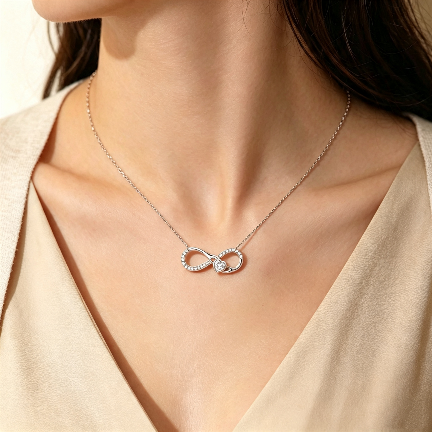 For Unbiological Daughter- Life Brought Us Together Infinity Necklace