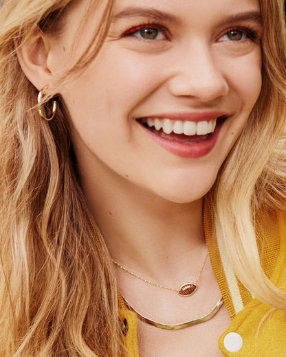 Football Gold Short Pendant Necklace