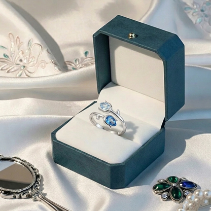 🌷Mother&Daughter Double Birthstones Tulip Ring